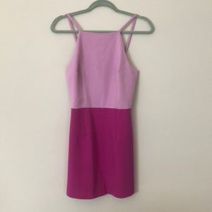 French Connection pink/purple color block mini
